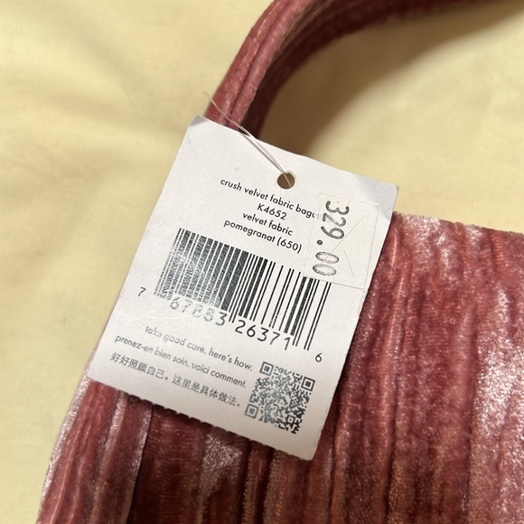 Kate Spade Crushed Velvet Baguette in Pomegranate - Picture 5 of 7